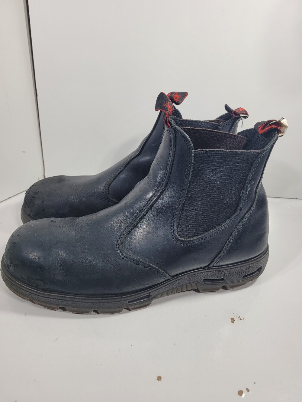 Redback Easy Escape Steel Toe Black Leather Chelsea Work Boots Men Size 11 US